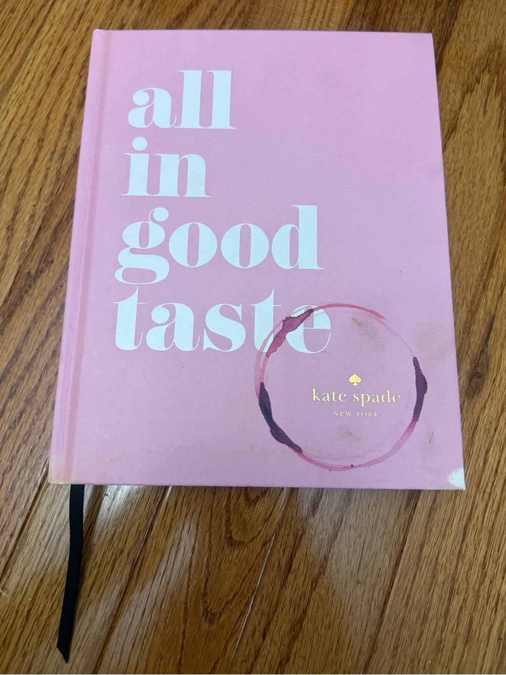 kate spade Pink "All In Good Taste" Cookbook Journal